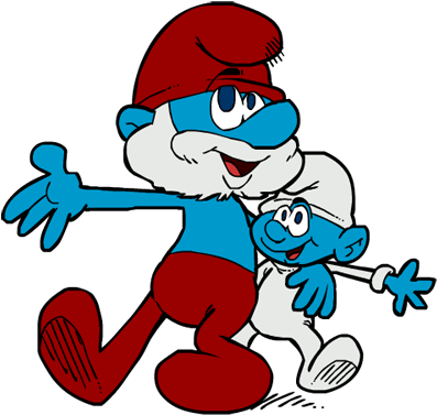 Smurfs Clipart Old - Grandpa Smurf (400x400)