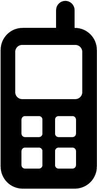Old Mobile Phone Vector - Icono Celular Negro Png (400x400)