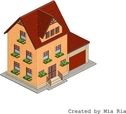 House 3 By Mimimiaart - Pixel Art (600x458)