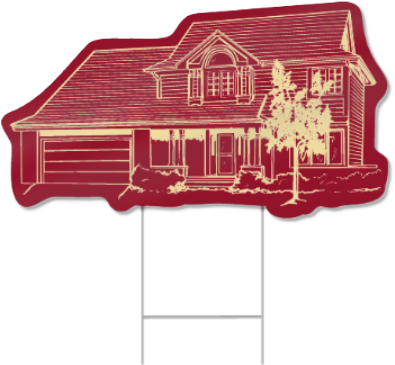House With Garage Shaped Sign - House (450x450)