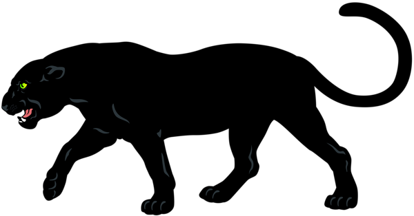 Black Panther Png Clip Art Image - Black Panther Animal Clipart (900x470)