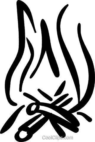 Camp Fire Royalty Free Vector Clip Art Illustration - Camp Fire Royalty Free Vector Clip Art Illustration (471x720)