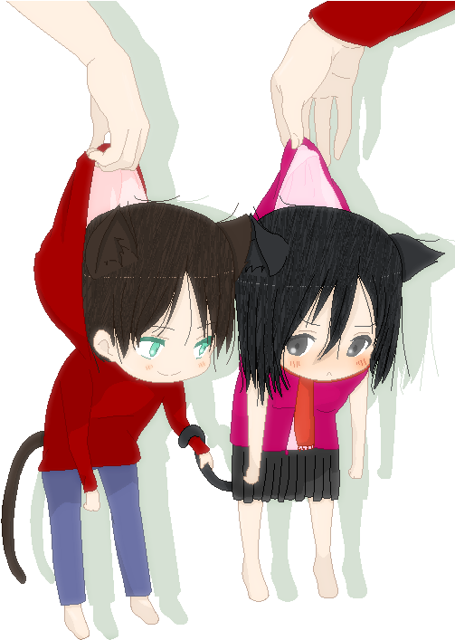 Eremika Kitties By Animelover876 - Eremika The Red String Of Fate (517x730)