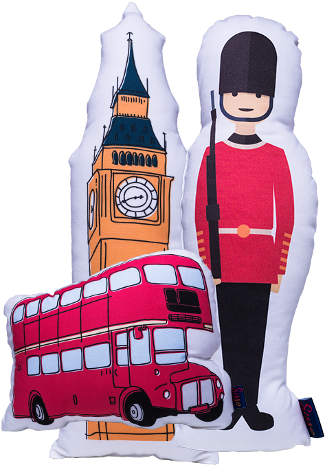 Sisso Londoni Őr Párna - Double-decker Bus (514x693)