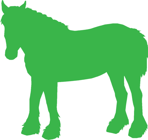 Clydesdale Clipart Transparent - Green Horse Clipart (500x471)