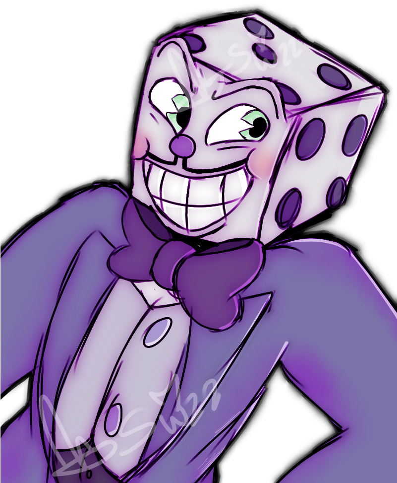 Mr King Dice King Dice Cuphead Fan Art My Art Digital - Art (800x1000)