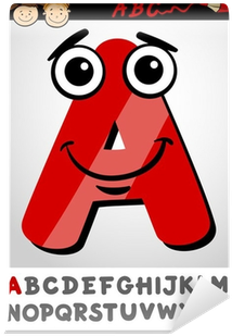 Funny Letter A Cartoon Illustration Wall Mural • Pixers® - Cartoon Alphabet Of Capital Letter (400x400)