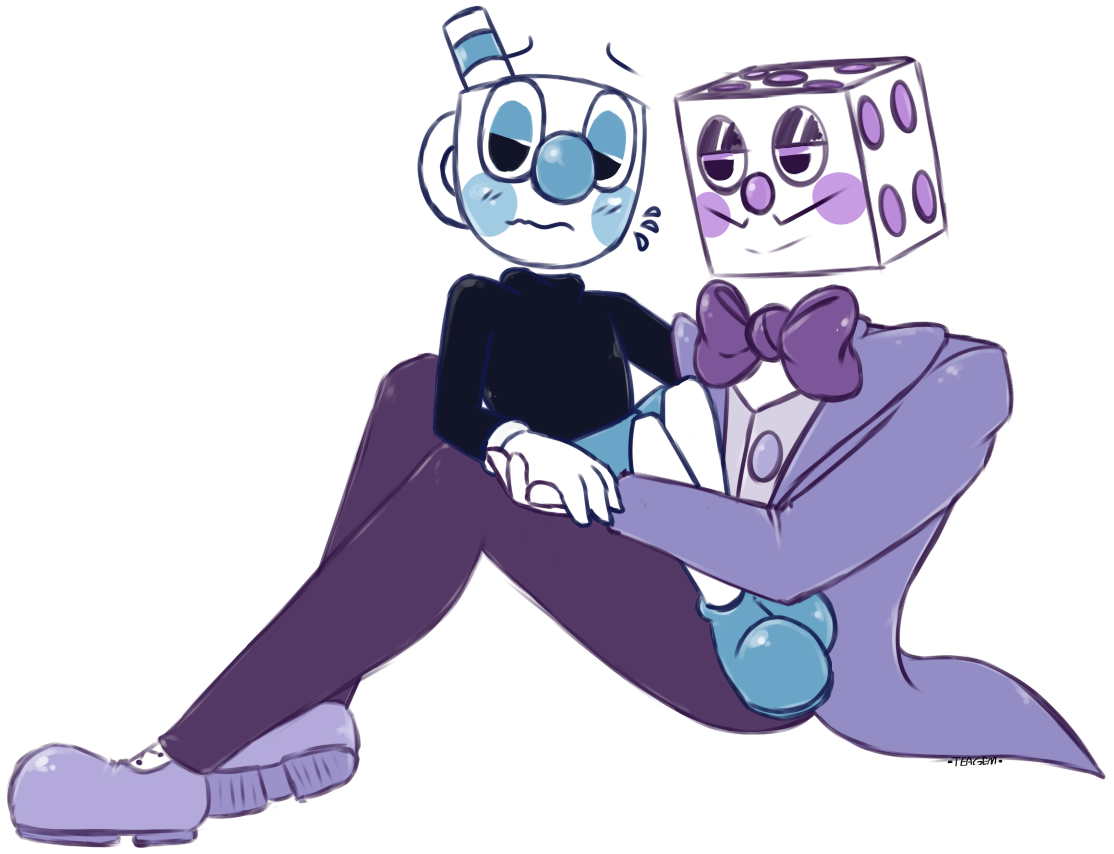 Cuphead Mugman X King Dice King Dice Mugman My Art - Cartoon (1114x854)
