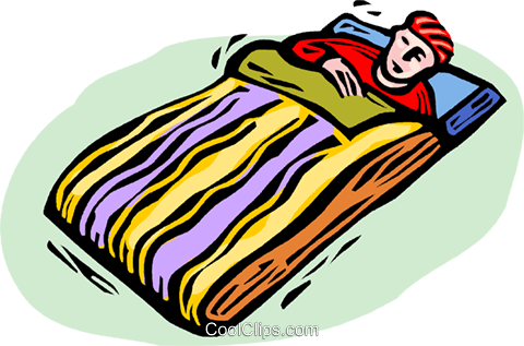 Person In A Sleeping Bag Royalty Free Vector Clip Art - Sleeping Bag (480x317)