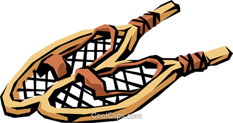 Snowshoes Royalty Free Vector Clip Art Illustration - Snowshoes Clipart (480x253)