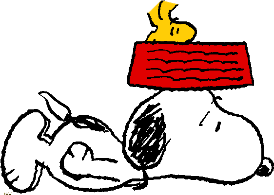 Snoopy And Woodstock Coloring Pages (564x416)