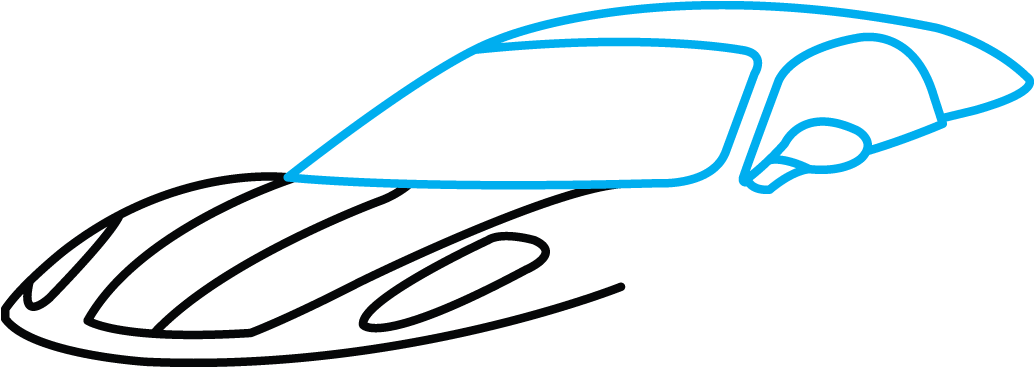 Car Drawing Tutorial For Kids - Step By Step Drawing Ferrari (1280x720)