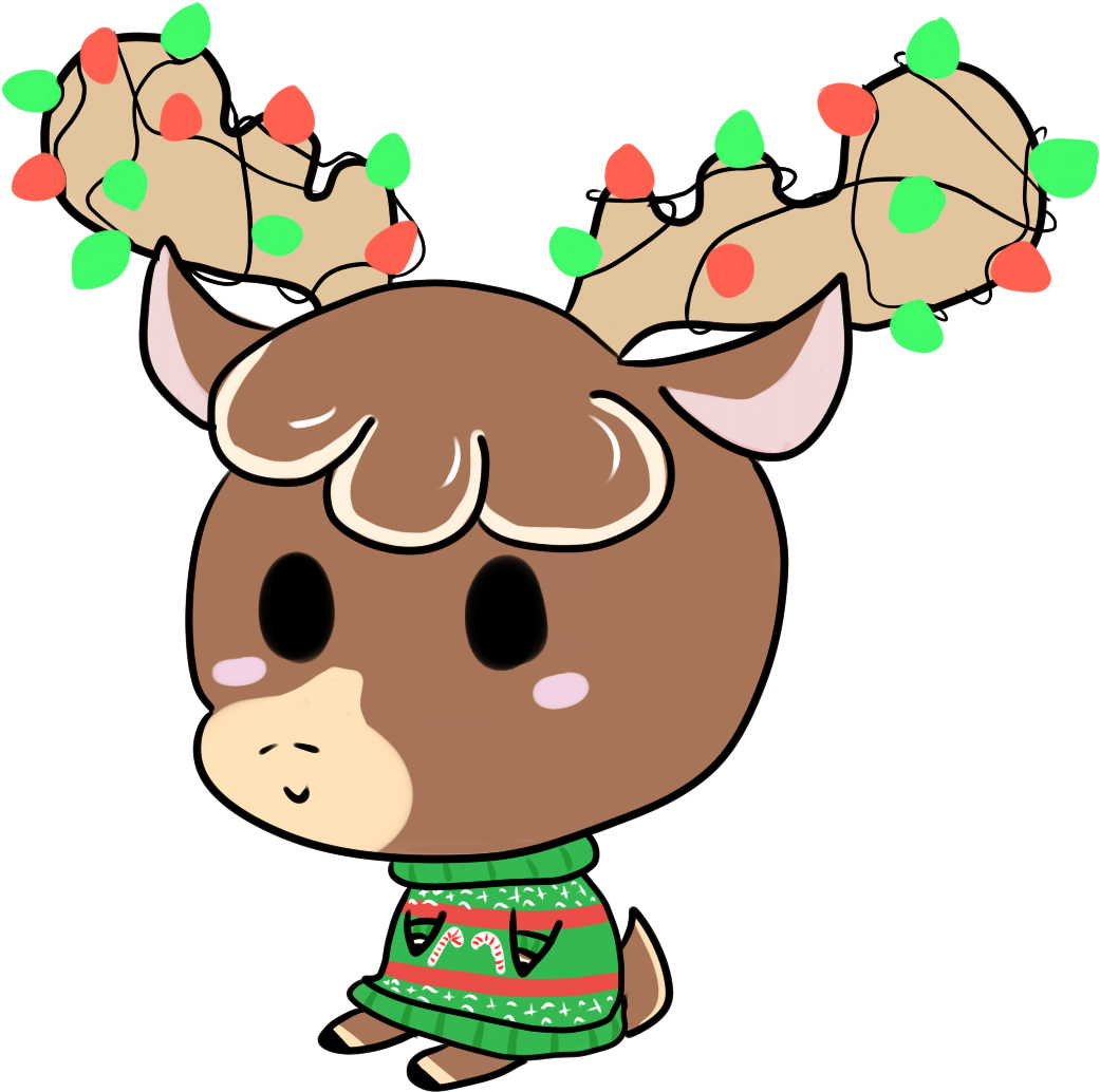 Christmas - Photo - Cute Reindeer (1249x1195)