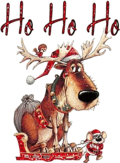 Christmas Animated Gif - Gifs Animados De Renas De Natal (423x554)