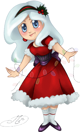 Christmas Girl Diario Por Mallemagic - Animated Christmas Girl (319x474)