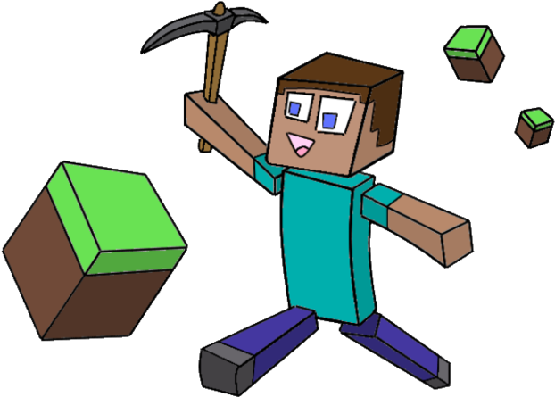 Minecraft Art By Ratchetar - Steve Minecraft Art (900x562)
