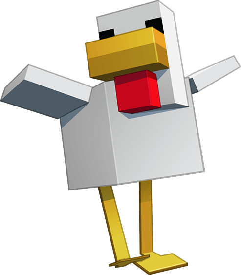 Minecraft Clipart Transparent Gif - Minecraft Chicken Transparent (493x563)