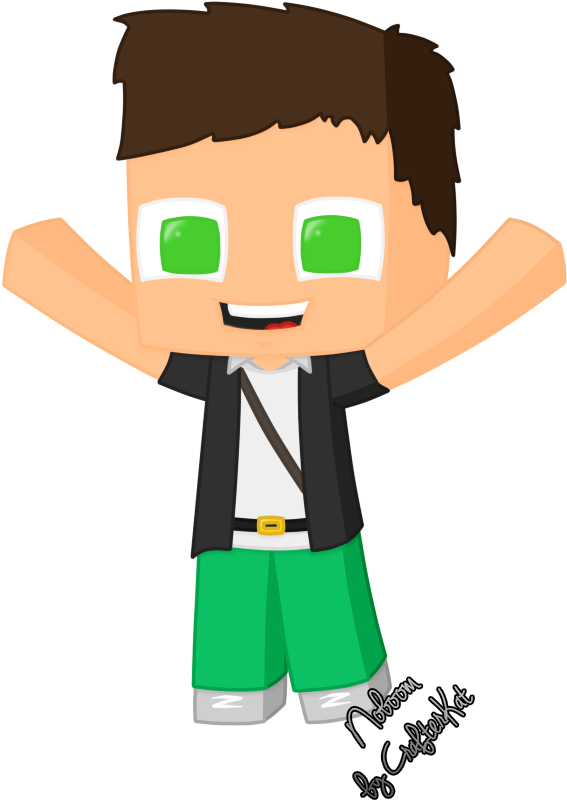 Minecraft Character By Crafterkat - Cartoon (655x880)