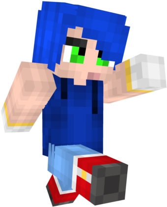 By Trampycat-dzacpng - Sonic Guy Minecraft Skin (640x640)