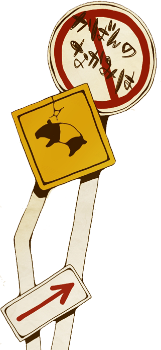Japanese Cartoon Signpost - Cartoon (700x700)