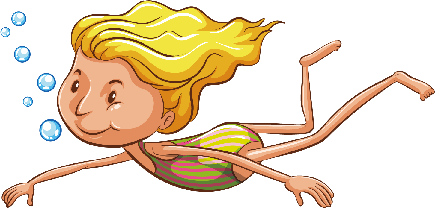 Swimming Clip Art - Girl Swimming Clipart Transparent (1500x1500)