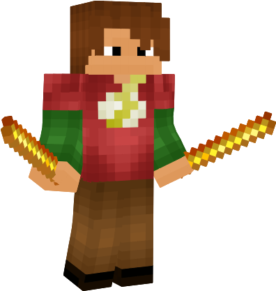 Minecraft Flash Skin By Yourskin-dggwi - Minecraft The Flash Skin (395x426)