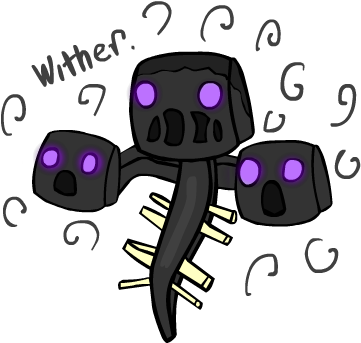 The Wither By Scp-079 - Minecraft Mobs Cartoon Png (400x400)