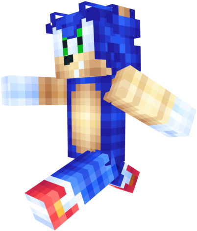 Wperqjjpng - Sonic The Hedgehog Minecraft Skin (640x640)