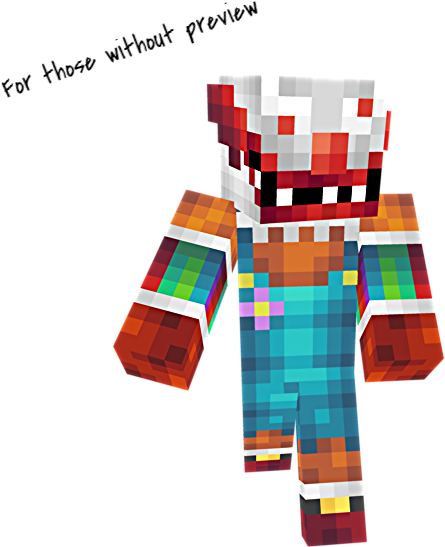 Kfkzbocpng - Minecraft Scary Clown Skin (640x640)