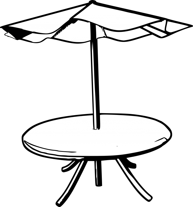 Umbrella Table Clipart (768x825)