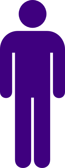 This Free Clip Arts Design Of Purple Male Toilet Sign - Blue Boys Bathroom Sign (228x587)