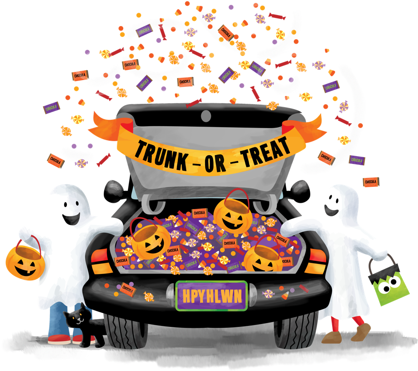 Family Friendly Trunk Or Treat Event During The Event, - Tubing (883x864)