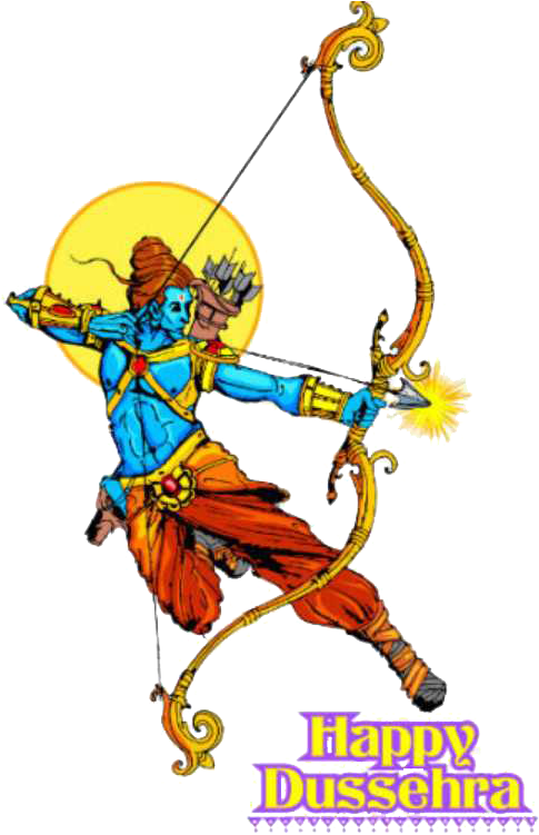 Ravana Ramayana Lakshmana Illustration - Lord Rama Bow And Arrow (600x750)
