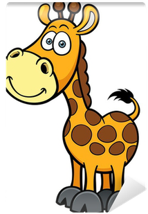 Vector Illustration Of Giraffe Cartoon Wall Mural • - Giraffe (400x400)