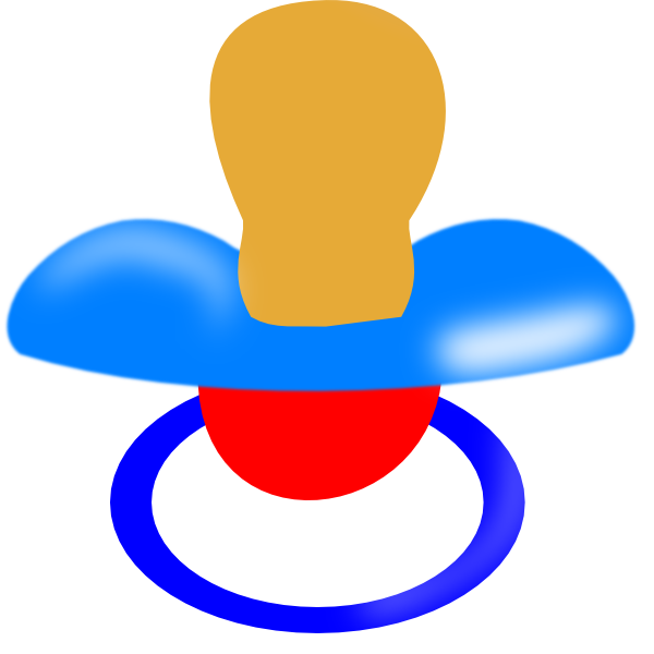 Red And Blue Pacifier Clip Art At Clker - Red Pacifier Clip Art (600x600)