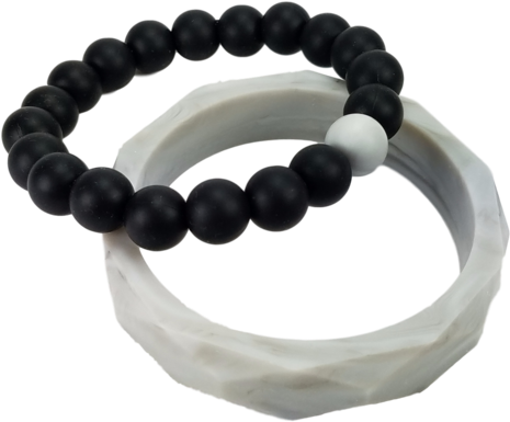 Silicone Teething Bracelet Set For Moms - Bracelet (600x600)