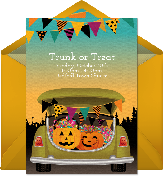 We Absolutely Love This Free "trunk Or Treat" Halloween - Party (650x650)