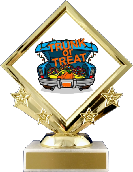 Trunk Or Treat Diamond Logo Trophy - Trophy (471x600)