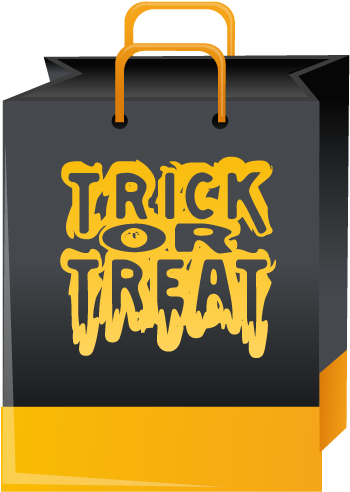 Trunk Or Treat - Halloween Trick Or Treat Pumpkin Design On Black Otterbox (500x500)