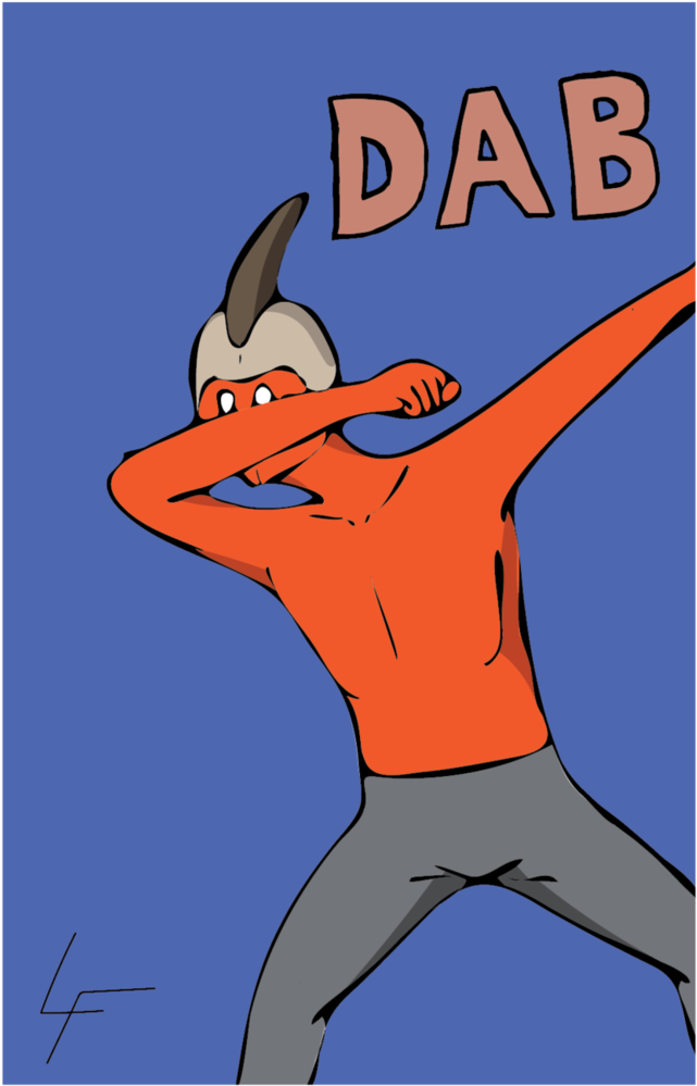 Dab Man Poster By Drawinggenius - Cartoon (789x1012)