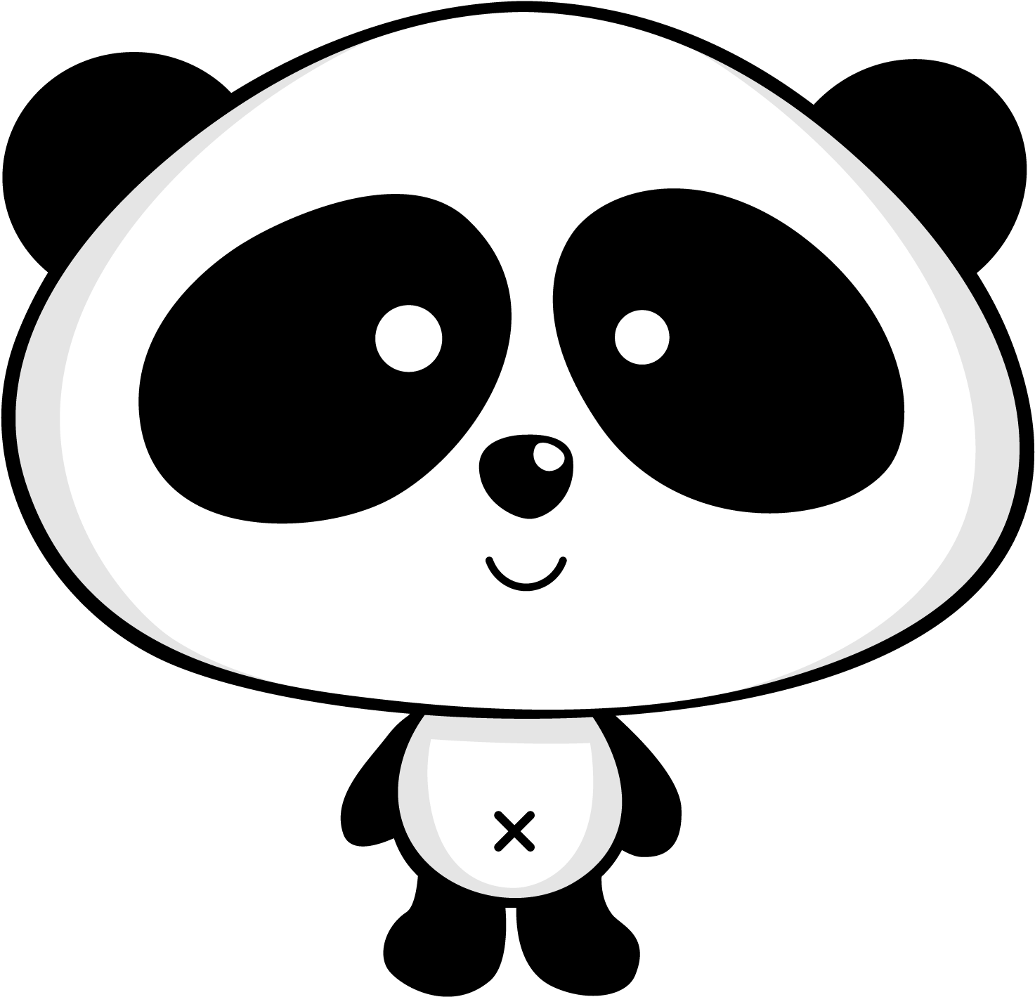 Ballet Poster - Cartoon Panda Face (1500x1500)