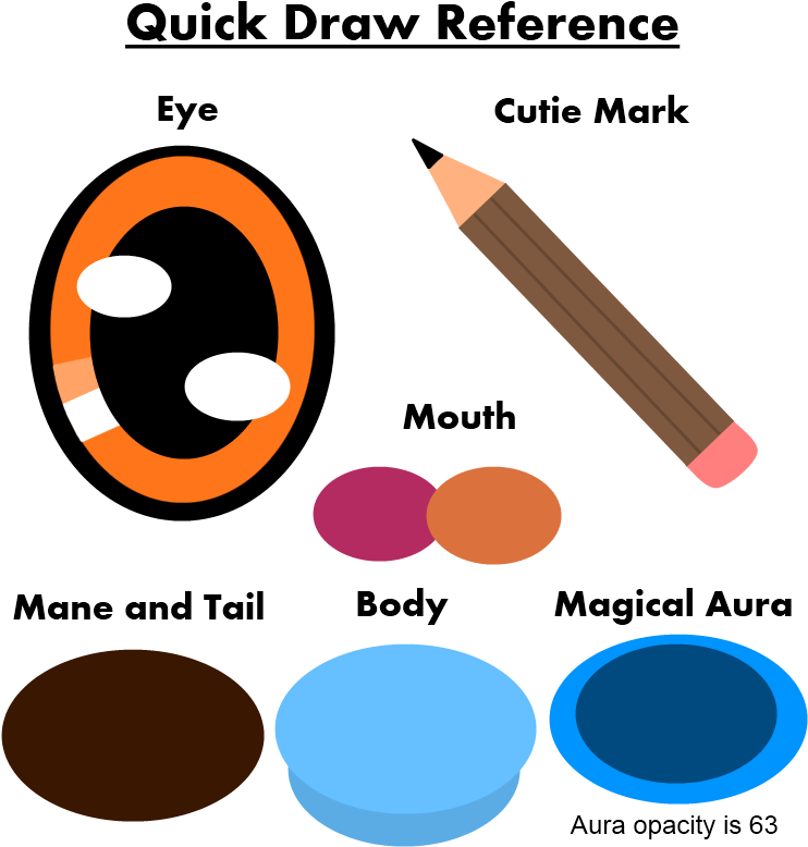 Quick Draw Colour And Cutie Mark Refs By Airedaledogz - Draw A Cutie Mark (800x800)