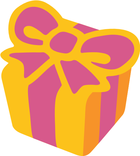 Birthday Present Clipart Orange Present - Present Emoji Png (512x512)