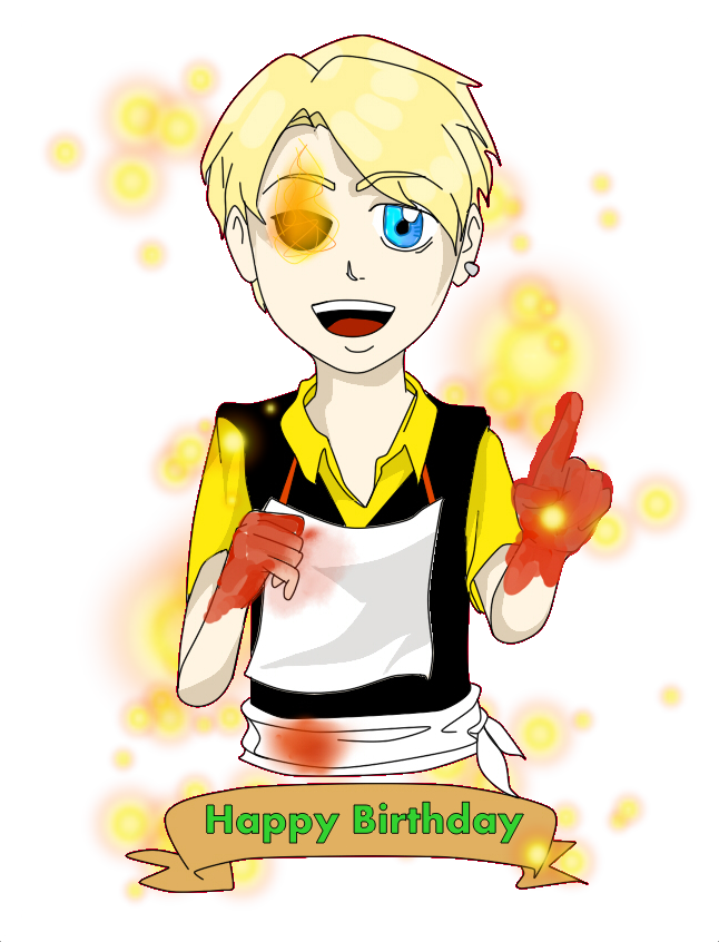 Happy Birthday Gift To Sweetlyviolent By Scarletterosedezzean - Cartoon (646x846)
