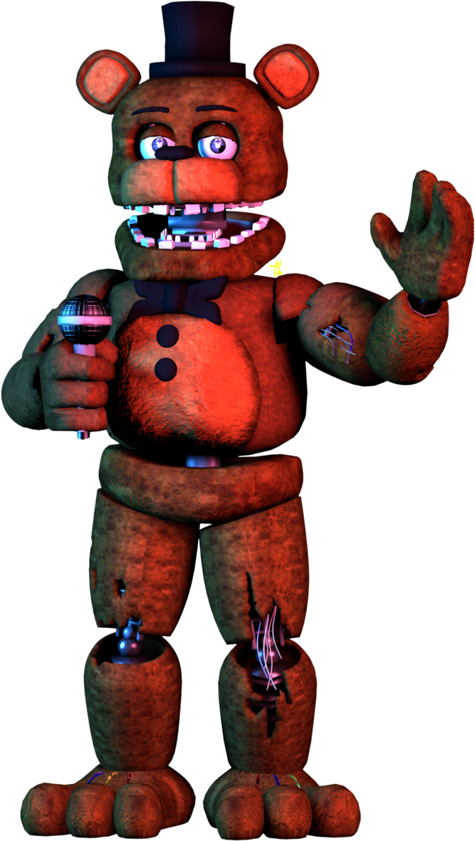 [fnaf-sfm Poster] Withered Freddy By Teetheyhatty - Five Nights At Freddy's (670x1192)