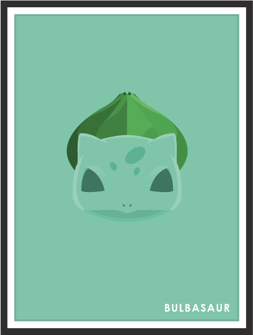 Minimal Starter Pokemon Poster - Pokemon Starter Pokemon Poster (600x800)