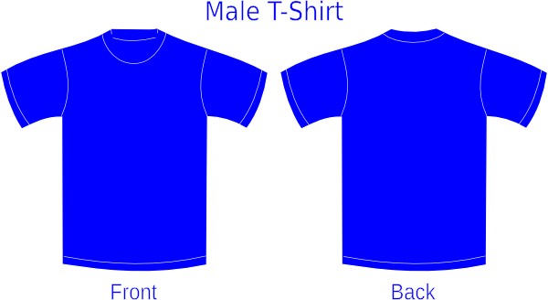 Polo Shirt Clipart Baby Blue - Royal Blue T Shirt Template (600x328)
