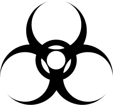 You Can Also View The Blank T Shirt Front And Back - Biohazard Logo (378x353)