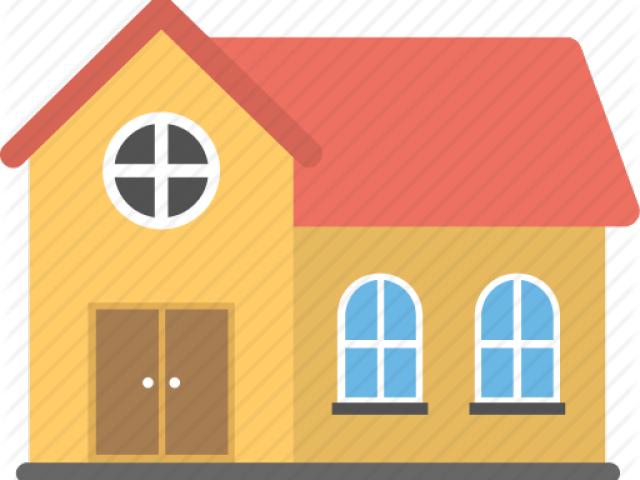 Villa Clipart Yellow House - House (640x480)