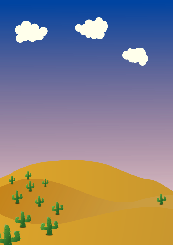 Cartoon Desert Background - Desert Background Clipart (567x800)